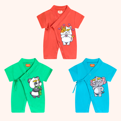 Kimono Baby Romper (3-Pack) (FC)
